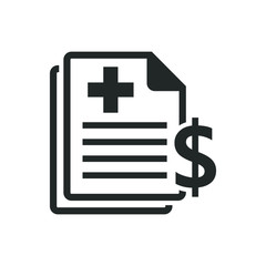 Fototapeta premium Medical bill icon