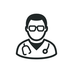 Male doctor icon