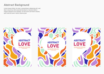 abstract love background. design material. cover page, poster, banner, design template