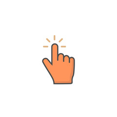 Hand click icon vector. Hand cursor icon 