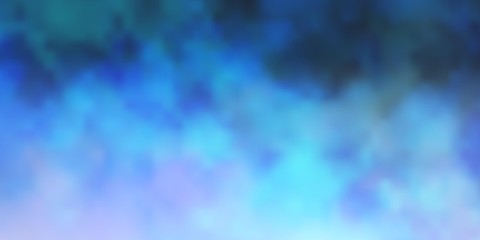 Light BLUE vector backdrop with cumulus. Shining illustration with abstract gradient clouds. Pattern for your booklets, leaflets.