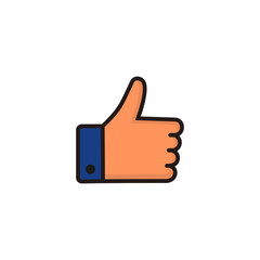 Like icon, thumb up icon vector design