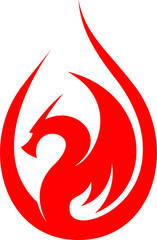 Simple Dragon Vector For Oil Logo