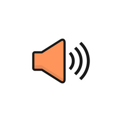 Speaker icon vector. Audio speaker symbol vector