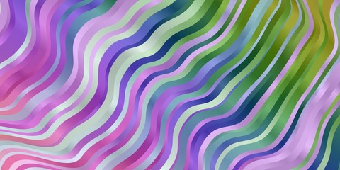 Light Multicolor vector texture with circular arc. Illustration in abstract style with gradient curved.  Pattern for booklets, leaflets.