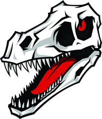 Aggressive Velociraptor (Raptor) Skull with Eyes and Tongue