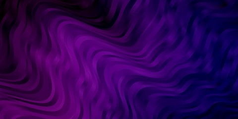 Dark Pink vector background with curves. Colorful geometric sample with gradient curves.  Pattern for ads, commercials.