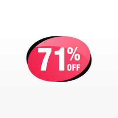 71 discount, Sales Vector badges for Labels, , Stickers, Banners, Tags, Web Stickers, New offer. Discount origami sign banner