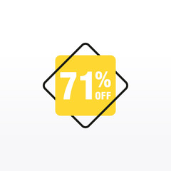 71 discount, Sales Vector badges for Labels, , Stickers, Banners, Tags, Web Stickers, New offer. Discount origami sign banner