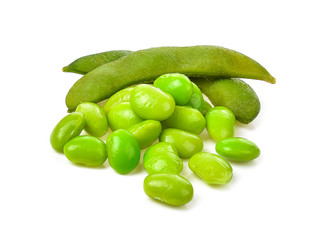 soybean seed on white background