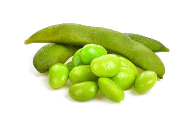 soybean seed on white background