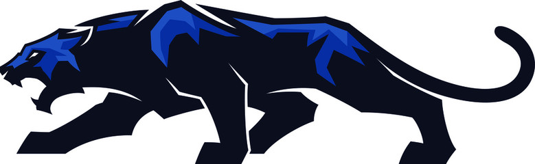 Edgy Geometric Design of Aggressive Panther © DKG1111