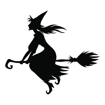 Halloween witch silhouette