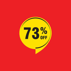 73 discount, Sales Vector badges for Labels, , Stickers, Banners, Tags, Web Stickers, New offer. Discount origami sign banner