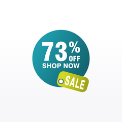 73 discount, Sales Vector badges for Labels, , Stickers, Banners, Tags, Web Stickers, New offer. Discount origami sign banner