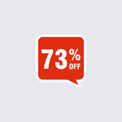 73 discount, Sales Vector badges for Labels, , Stickers, Banners, Tags, Web Stickers, New offer. Discount origami sign banner