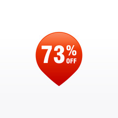 73 discount, Sales Vector badges for Labels, , Stickers, Banners, Tags, Web Stickers, New offer. Discount origami sign banner