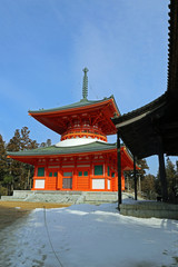 冬の高野町寺院