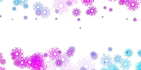 Light Pink, Blue vector pattern with abstract shapes.