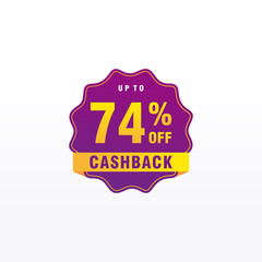 74 discount, Sales Vector badges for Labels, , Stickers, Banners, Tags, Web Stickers, New offer. Discount origami sign banner