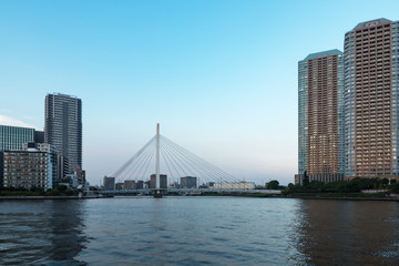(東京都ｰ都市風景)中央大橋周辺の風景３