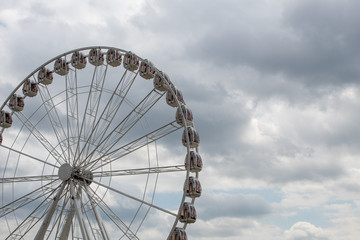 Ferris wheel background picture with copy space.
