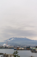 Naklejka na ściany i meble 静岡田子の浦からの富士山