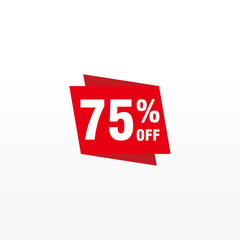 75 discount, Sales Vector badges for Labels, , Stickers, Banners, Tags, Web Stickers, New offer. Discount origami sign banner