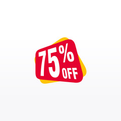 75 discount, Sales Vector badges for Labels, , Stickers, Banners, Tags, Web Stickers, New offer. Discount origami sign banner