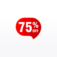 75 discount, Sales Vector badges for Labels, , Stickers, Banners, Tags, Web Stickers, New offer. Discount origami sign banner