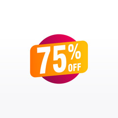 75 discount, Sales Vector badges for Labels, , Stickers, Banners, Tags, Web Stickers, New offer. Discount origami sign banner