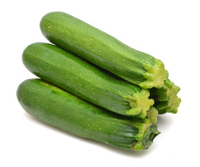 zucchini courgette Isolated on white