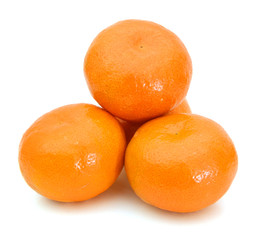 ripe juicy tangerine on a white background