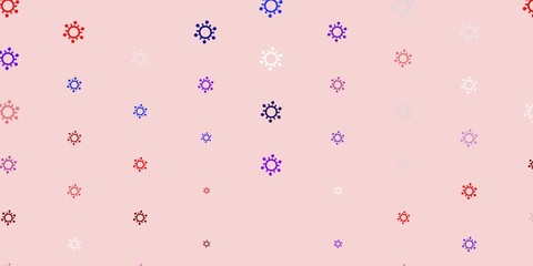 Light Blue, Red vector template with flu signs.