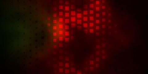 Dark Green, Red vector texture in rectangular style. Abstract gradient illustration with rectangles. Template for cellphones.