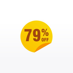 79 discount, Sales Vector badges for Labels, , Stickers, Banners, Tags, Web Stickers, New offer. Discount origami sign banner