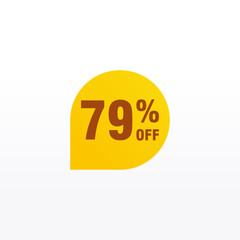 79 discount, Sales Vector badges for Labels, , Stickers, Banners, Tags, Web Stickers, New offer. Discount origami sign banner