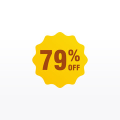 79 discount, Sales Vector badges for Labels, , Stickers, Banners, Tags, Web Stickers, New offer. Discount origami sign banner