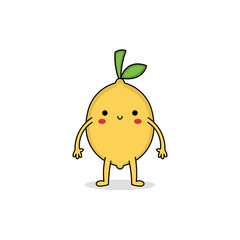 Cute Lemon Cartoon Character