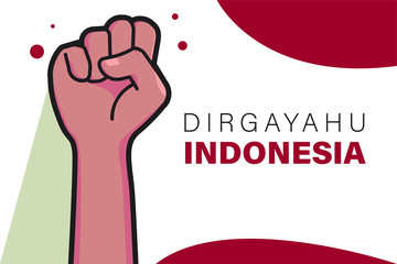 Indonesia independence day banner. Vector Illustration
