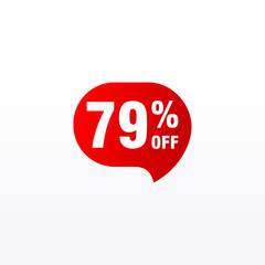 79 discount, Sales Vector badges for Labels, , Stickers, Banners, Tags, Web Stickers, New offer. Discount origami sign banner