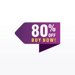 80 discount, Sales Vector badges for Labels, , Stickers, Banners, Tags, Web Stickers, New offer. Discount origami sign banner