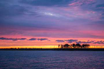 Sunrise over the lake