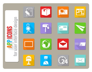 post service icon set