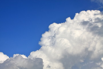 Naklejka na ściany i meble 真夏の青空と柔らかな雲 