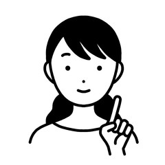 ポイントを説明する女性