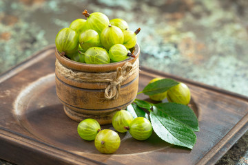 Berries from the garden, in summer on an old background.