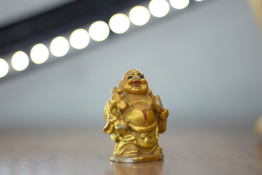 golden statue or idol of kuber kunji the lord of richness 