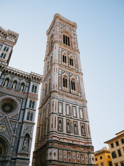 Giotto's Campanile (bell tower), Florence Cathedral on the Piazza del Duomo in Florence, Italy