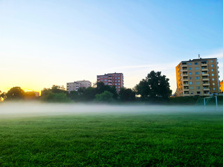 fog early in the morning